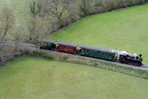 Chasing the train (with a drone) - Welshpool & Llanfair Light Railway
