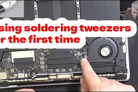 MacBook Pro A1708 no power logic board repair - Using soldering tweezers for the first time :)