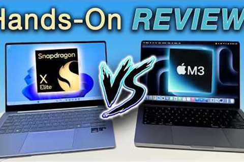 HANDS-ON REVIEW! - Windows 11 Snapdragon X Elite Vs MacBook Pro M3!