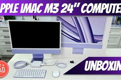 Apple iMac M3 24 Purple Computer UNBOXING