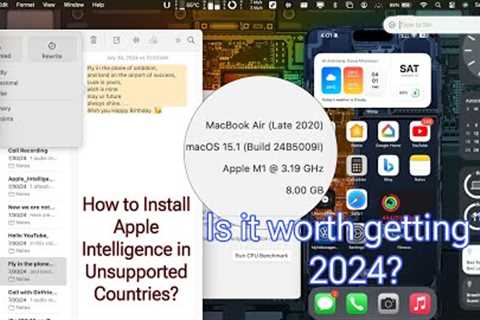 Apple Intelligence on MacBook Air M1 in 2024