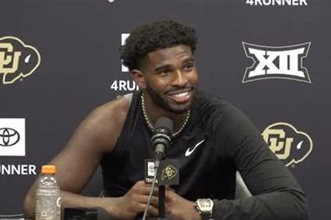 Colorado QB Shedeur Sanders SPEAKS TO THE MEDIA Following OT Win Over Baylor!!