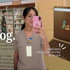 📦🫧 unboxing macbook M4 pro silver in 2025 and a little slice of life 🍃