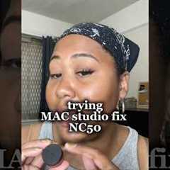 Trying MAC studio fix foundation NC50 #makeup #maccosmetics #makeupreview