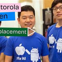 google reviews video - moto edge 50 screen replacement - street interview style by VEO 3 actors.
