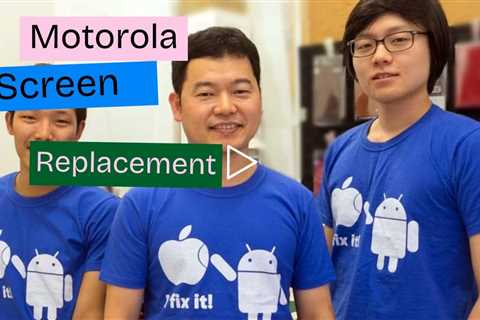 google reviews video - moto edge 50 screen replacement - street interview style by VEO 3 actors.