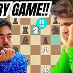INCREDIBLE CHESS BATTLE BETWEEN MAGNUS AND HIKARU!!