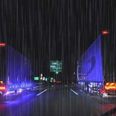 ☔️Heavy Rain Highway Drive💤 Drift into Sleep😪