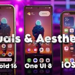 Android 16 vs One UI 8 vs iOS 26 - Visuals & Aesthetics (Beta)