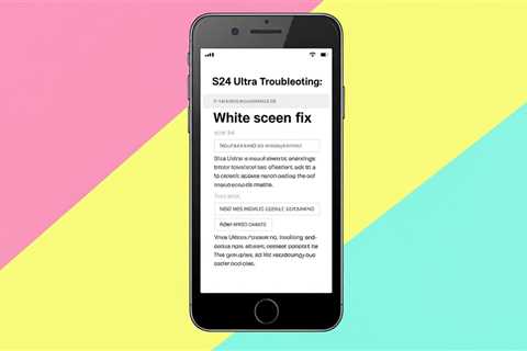 S24 Ultra screen troubleshooting: White screen fix
