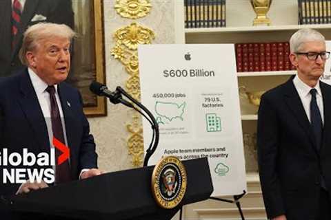 Trump confirms Apple''s $100 billion investment in US, teases 100% tariffs on imported chips