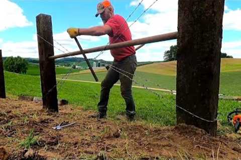 Building A New Barbed Wire Fence!