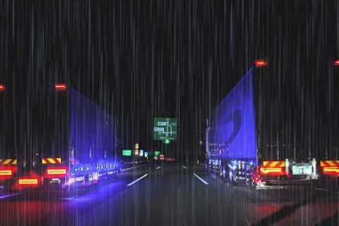 ☔️Heavy Rain Highway Drive💤 Drift into Sleep😪