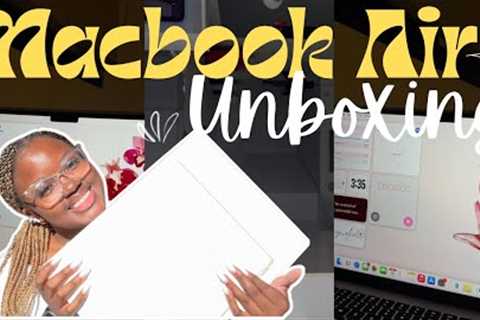 MACBOOK AIR M4 ( STARLIGHT) UNBOXING 💻💕👩‍💻| SETUP REVEAL | *UNI EDITION*