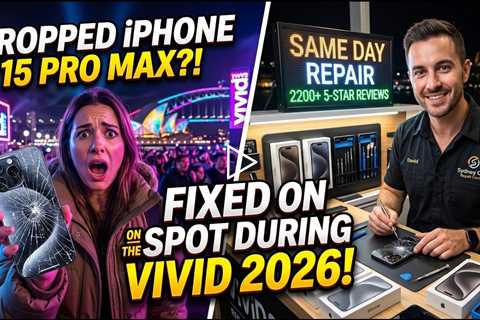 Dropped iPhone 15 Pro Max Screen Replacement During Vivid 2026 – Who Can Fix It on t in Sydney?